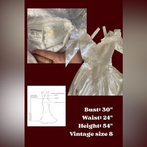 David's Bridal Ivory Satin Gown